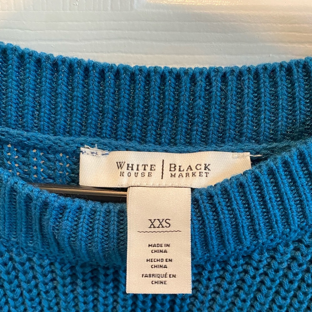 Long blue sweater